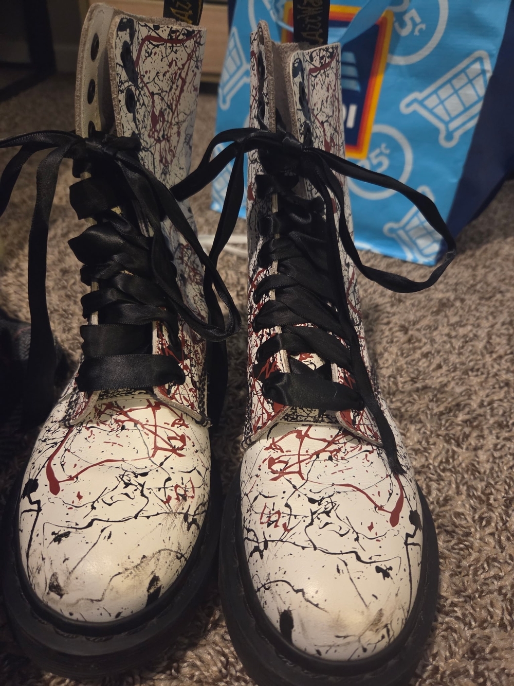 Custom Dr. Martens With Ribbon Laces - Picture 2 of 2